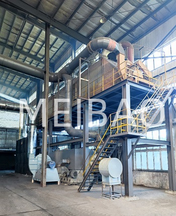 Waste gas incinerator for rock wool production line put into operation