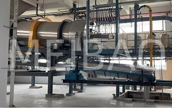 Detergent powder production line under installation