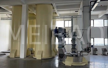 Detergent powder production line under installation