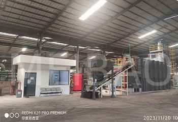 Biomass hot air furnace for rubber drying put into operation